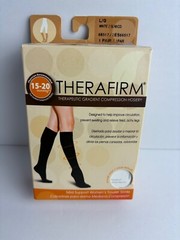 TheraFirm Compression Large White Trouser Socks 15-20mmHg Medical