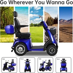 1000W Heavy Duty 4 Wheel Mobility Scooters for Seniors 40 Miles 500 lb Capacity