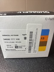 Duracell Activair Hearing Aid Batt. Zinc-Air 1.45V -10 Pack- 60 Count Exp 08/29