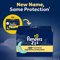 Pampers Swaddlers Overnight Zzz Baby Diapers Size 4 58 Count Leak Protection