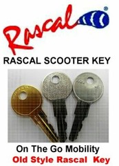 TWO (2) KEYs for Rascal Scooter Fits All Models 120 230 235 240 245 200 300 305