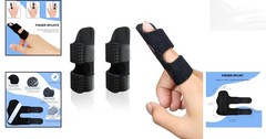 2-Pack Universal Finger Splint for Arthritis & Sprain Relief, Adjustable Fit