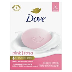 Dove Beauty Bar Soap Pink Rosa 8 Bars For Soft Smooth Skin Cleans Moisturizes