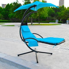 Outdoor Hanging Lounge Chair Replacement Cushion 90″L x 29″W x 1″D, Blue