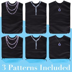 Adult Bibs for Women Washable Waterproof Adult Bib for Eating with Crumb Catcher