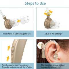 Hearing Aids Hearing Amplifiers for Seniors Rechargeable with Noise Cancelling