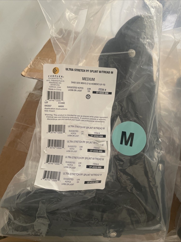 New Corflex Ultra Stretch PF Splint w/Tread Medium