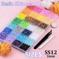 Tinkrstuff 38000Pcs Jelly Rhinestones Bedazzling Kit Multicolor 3Mm Flatback
