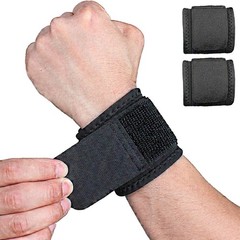 2 Pack Adjustable Wrist Brace Support Straps for Gym Carpal Tunnel Relief