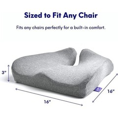 Cushion Lab Patented Pressure Relief Seat Cushion for Long Sitting Hours Memory
