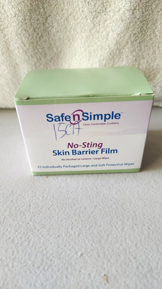 Safe n Simple Skin Barrier Large Wipes No Sting 25ct Exp 2027-01-14 SNS00807