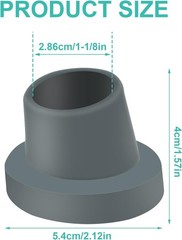 4 Pcs Slope Gray Rubber Feet for Bath Chairs – Corrosion-Resistant & Reliable