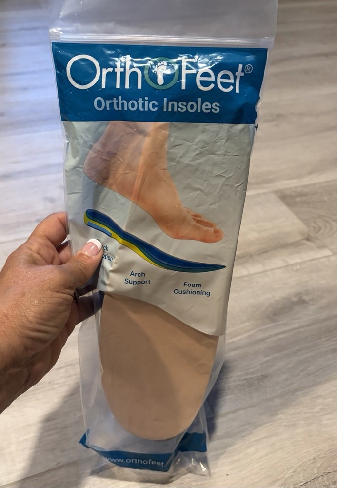 Orthofeet Mens Thermofit Orthotic Foam Cushion Arch Support Insoles Size 10.5W