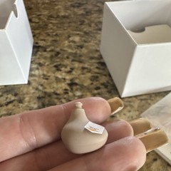 JINGHAO Rechargeable ITE Hearing Aids, Beige, Charging Case, Both Ears