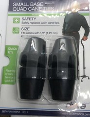 Drive Cane Tips 1/2″ Metal Reinforced 4 ct Black (RTL 10320BKB)