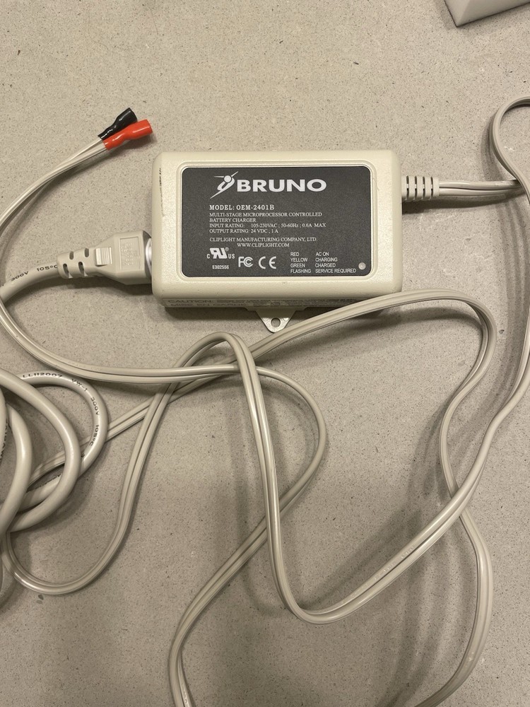 Genuine Bruno Stairlift Battery Charger Plug OEM-2401B Elan SRE 3000 3050