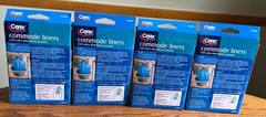 NEW Carex Commode Liners Holds 2 Quarts Liquid, 4 Packs of 7 ea, 28 Count