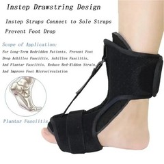 Plantar Fasciitis Night Splint Adjustable Foot Drop Ankle Brace Support Toe Pain