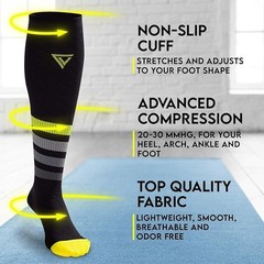 Unisex Compression Socks, LANGOV Compression Socks For Women & Men Circulation