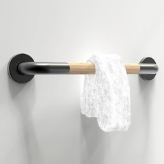 Safety Grab Bar for Bathroom 24 inch, Natural Bamboo Handle, ADA Compliant