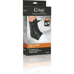 Curad Lace-Up Vinyl Ankle Support Large (Black)