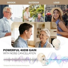 ABLEGRID Rechargeable OTC Hearing Aids for Seniors Adults, In-Ear Touch Control
