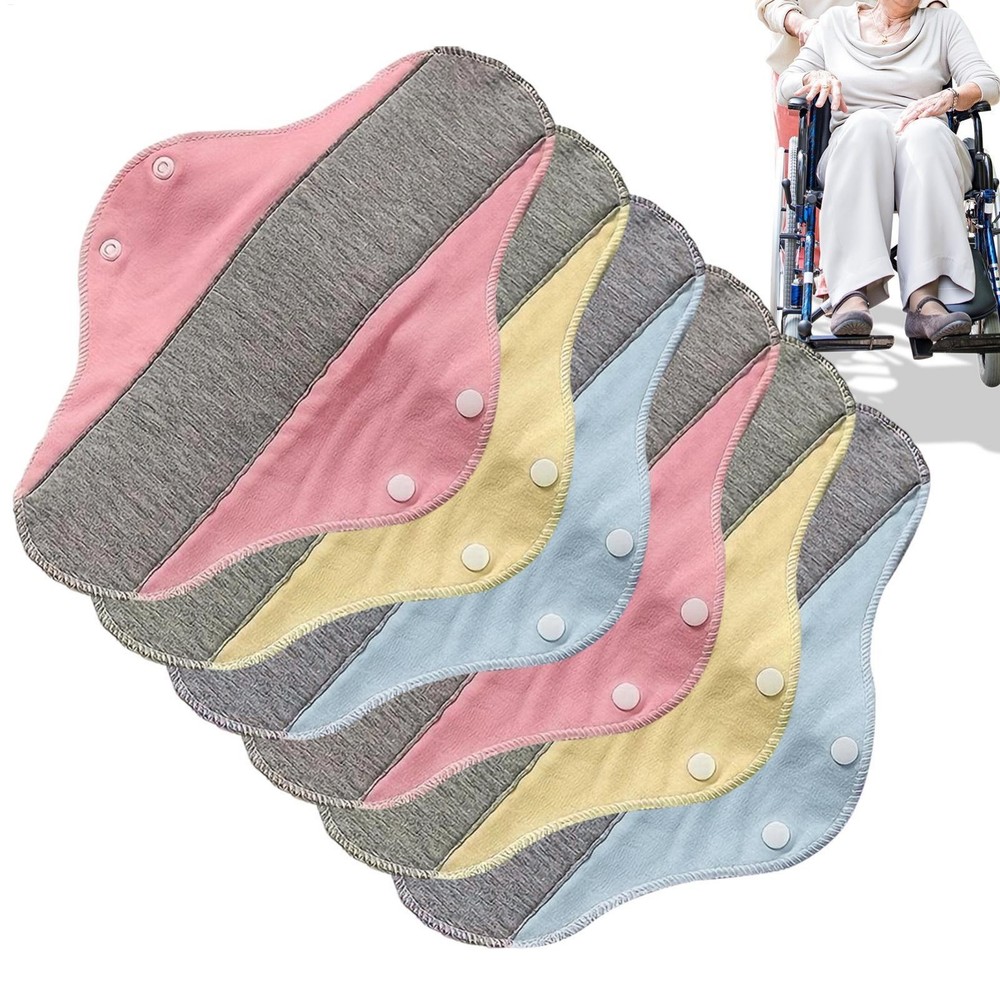 3/6 Pcs Washable Incontinence Pads Leak Proof Waterproof Graphene Elderly Care