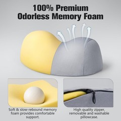Small Neck Stretcher Pillow for Pain Relief, Soft Cervical Traction Device Neck