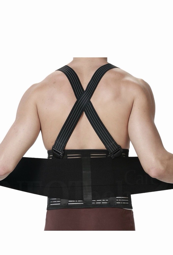 Back Brace with Suspenders for Work Industrial Lifting Safety Elastic L