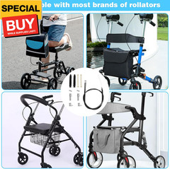 14Pcs Brake Cable Drive Rollator Replacement Parts, Brake Cable Parts for Walker