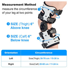 OA Unloader Knee Brace for Osteoarthritis & Joint Pain Relief – Left White