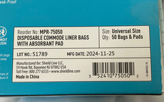 BRAND NEW MedPRIDE Disposable Commode Liner Bags, Pack of 50, Odor Neutralizing