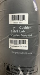NEW Cushion Lab Lumbar Pillow Back Support Cushion Office Chair Car Black Strap