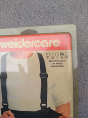 Weidercare Industrial Style Back Support XL Black Shoulder Straps NEW Vintage