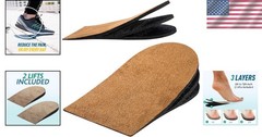 Medium Rubber Heel Lifts for Achilles Tendonitis – Customizable Height Support