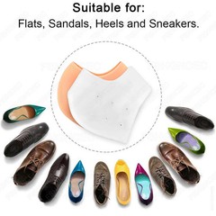 Silicone Moisturizing Heel Repair Socks Plantar Fasciitis Foot Support Gel Pad H