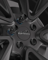 1/2X20 Black Lug Nuts, 1/2-20 Closed End Bulge Acorn Lug Nuts 3/4 Inch 19Mm Hex