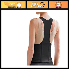 Back Support Cincher for Women – Adjustable, Comfortable, Black, Small Size