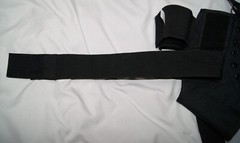 bodyprox ankle brace medium black hook and loop closure wrap under straps