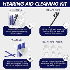 Hearing Amplifier Accessories Kit, Compatible with Audien Hearing Amplifier Clea
