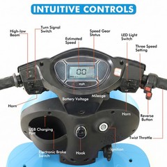 1000W 4-Wheel Heavy Duty Mobility Scooter for Seniors 500lbs 48V/20A 33 Miles