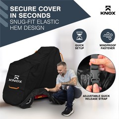 KNOX Adult Mobility Scooter Cover, 600D Waterproof & Dustproof, 56″ x 26″ x 38″