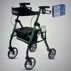 Cosydora Rollator Walker for Seniors w/ Seat, 13.6 Lbs, 350Lbs Limit, 8” Wheels