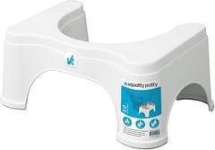 White Toilet Stool 7 Inch Height Polypropylene Leg Base 350 lb Capacity