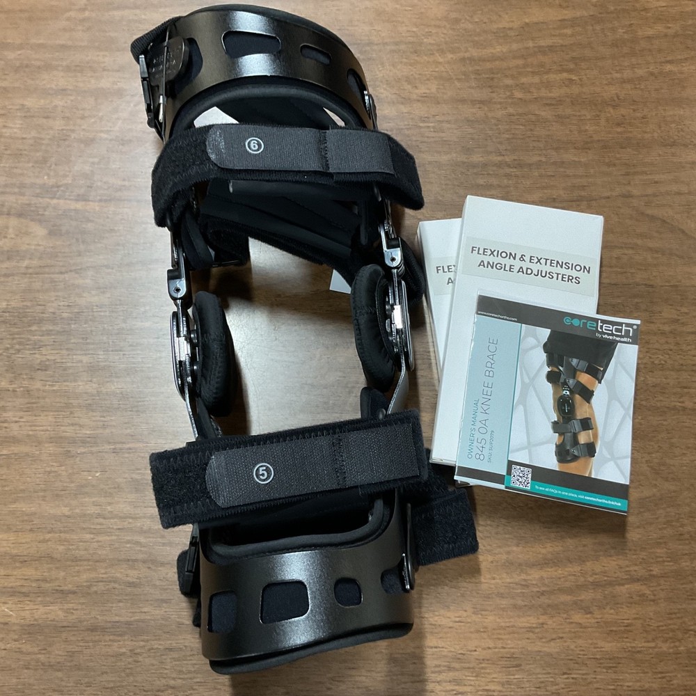 Coretech Dual 845 OA Knee Brace Right Medium SUP2079BLKRM Orthopedic Support