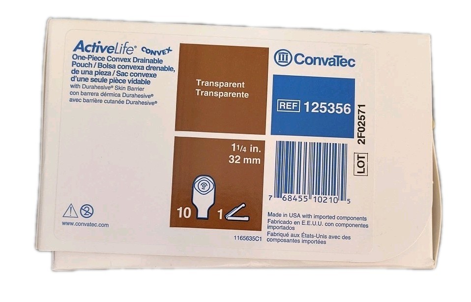 ConvaTec ActiveLife One-Piece Convex Drainable Pouch 32mm 1-1/4″ REF 125356 Read