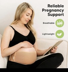 KeaBabies Ease Maternity Support Belt M/L Breathable Stretchable Beige