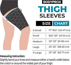 Thigh Compression Sleeves 1 Pair Hamstring Quad Support Men Women Anti-Slip (S)
