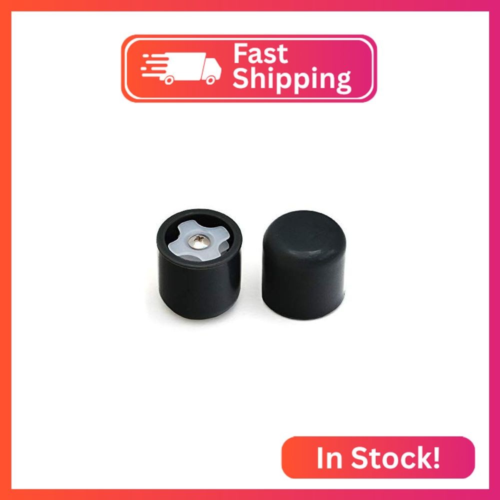 Top Glides Extra Durable Walker Caps for 1-1/8″ Walkers (One Pair – Black)