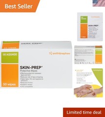 Smith & Nephew Skin-Prep Barrier Wipes – Fast, Safe Adhesive Support (50 Count)